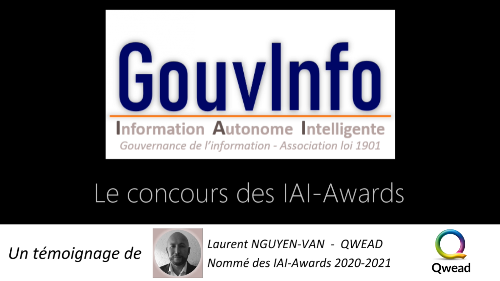 Retour d&rsquo;expérience de Laurent NGUYEN-VAN de QWEAD sur les IAI-Awards